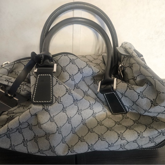 Ralph Lauren Black and Gray Tote Bag